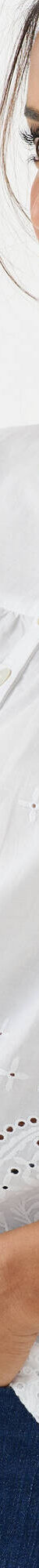 Blouse unie manches 3/4, broderie anglaise (blanc) Blouse unie manches 3/4, broderie anglaise (blanc)